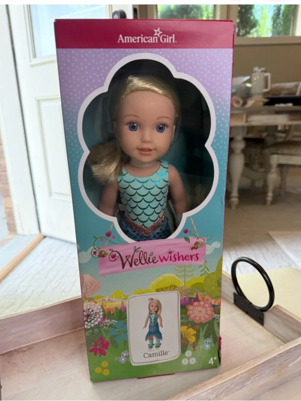 American Girl WellieWishers Doll Outfit - Blue Mermaid Dress & Boots